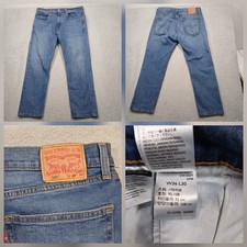 Levi's 505 Regular Fit Jeans Mens 36x30 Medium Wash Straight Leg Denim