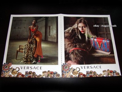 VERSACE 4-Page PRINT AD Fall 2019 KAIA GERBER Anok Yai MAIKE INGA Bente Oort