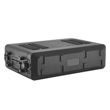 Uimoso 2U Rackmount Flight Case with 10.24 in Depth  Mic Storage