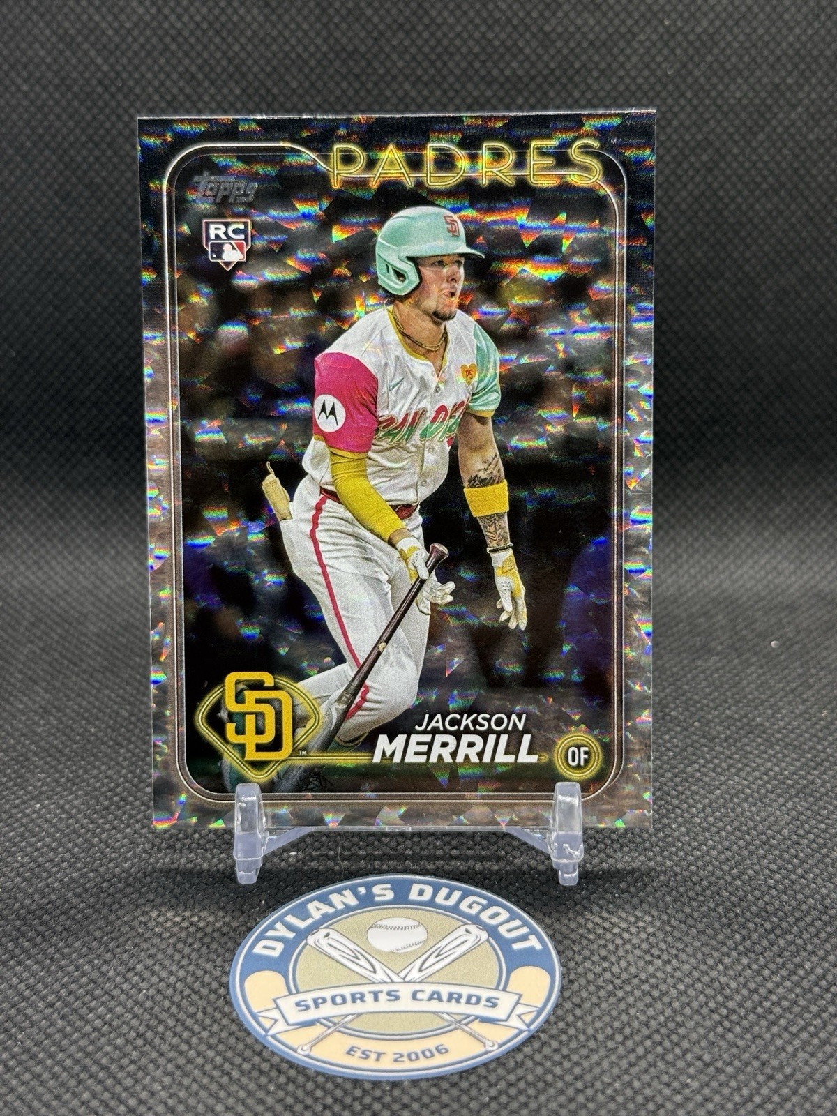 2024 Topps Update Series - Jackson Merrill #US210 Silver Crackle Foilboard (RC)
