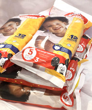 5 Travel Packs - 3ea 15 Huggies Snug Dry DISNEY Diapers Size 5 - 27 lbs