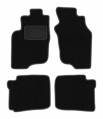 Fußmatten Automatten Velours Schwarz für Mitsubishi Space Star 1999-2005 4-tlg