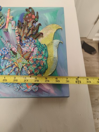 Obra de arte vibrante, mixta/tema náutico/31"×11"/tipo colgante de pared (... - Imagen 4 de 10