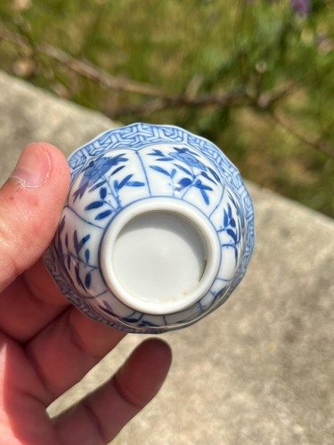 Chinese Antique Porcelain Bowl Qing Dynasty Blue and White Qianlong Yongzheng - Picture 10 of 16