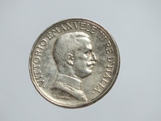 regno d'talia VITT.EM.III 1 LIRA QUADRIGA BRIOSA 1915 SILVER RARA alta conservaz
