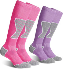 Women's Merino Wool Ski Socks, 2/3 Pack Thermal Warm Winter Thick Knee High Snow