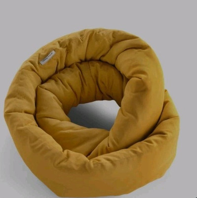 Huzi Infinity Travel Neck Pillow Yellow Versatile 360 Support Scarf Adjustable