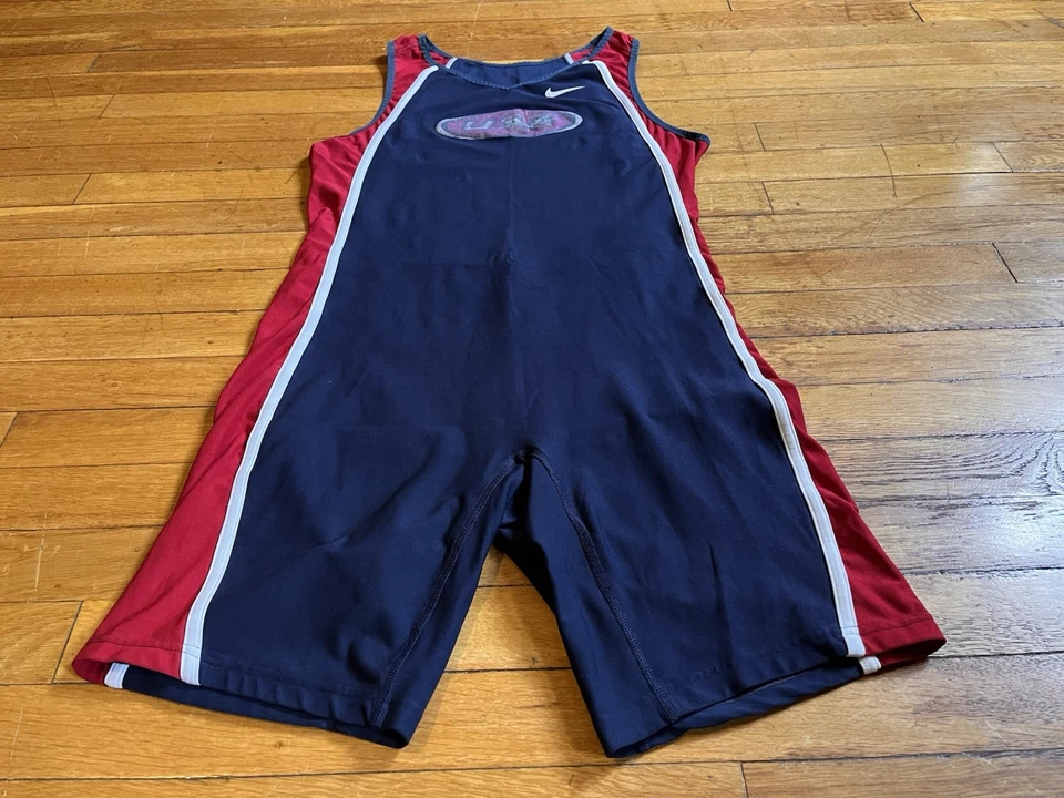 VINTAGE Nike USA Olympic Team Track & Field Unisuit Singlet Men’s XL Blue 90s - Image 2 of 4