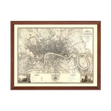 Old Map of London 1827 - Vintage England Art Wall Decor Prin