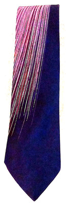 * JOHN HOTLAND * SCHMALE KRAWATTE SEIDENKREPP * MARINEBLAU und KRATZER