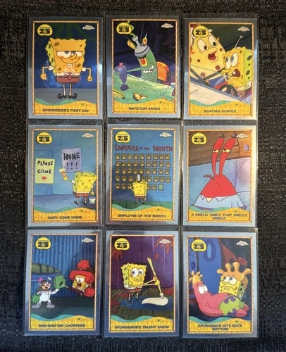 2025 Topps Chrome SpongeBob SquarePants 25th Complete Your Set You Pick Card