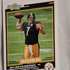 Donruss/Playoff 2004 Score Ben Roethlisberger Rookie #381 Steelers NFL Card. rookie card picture