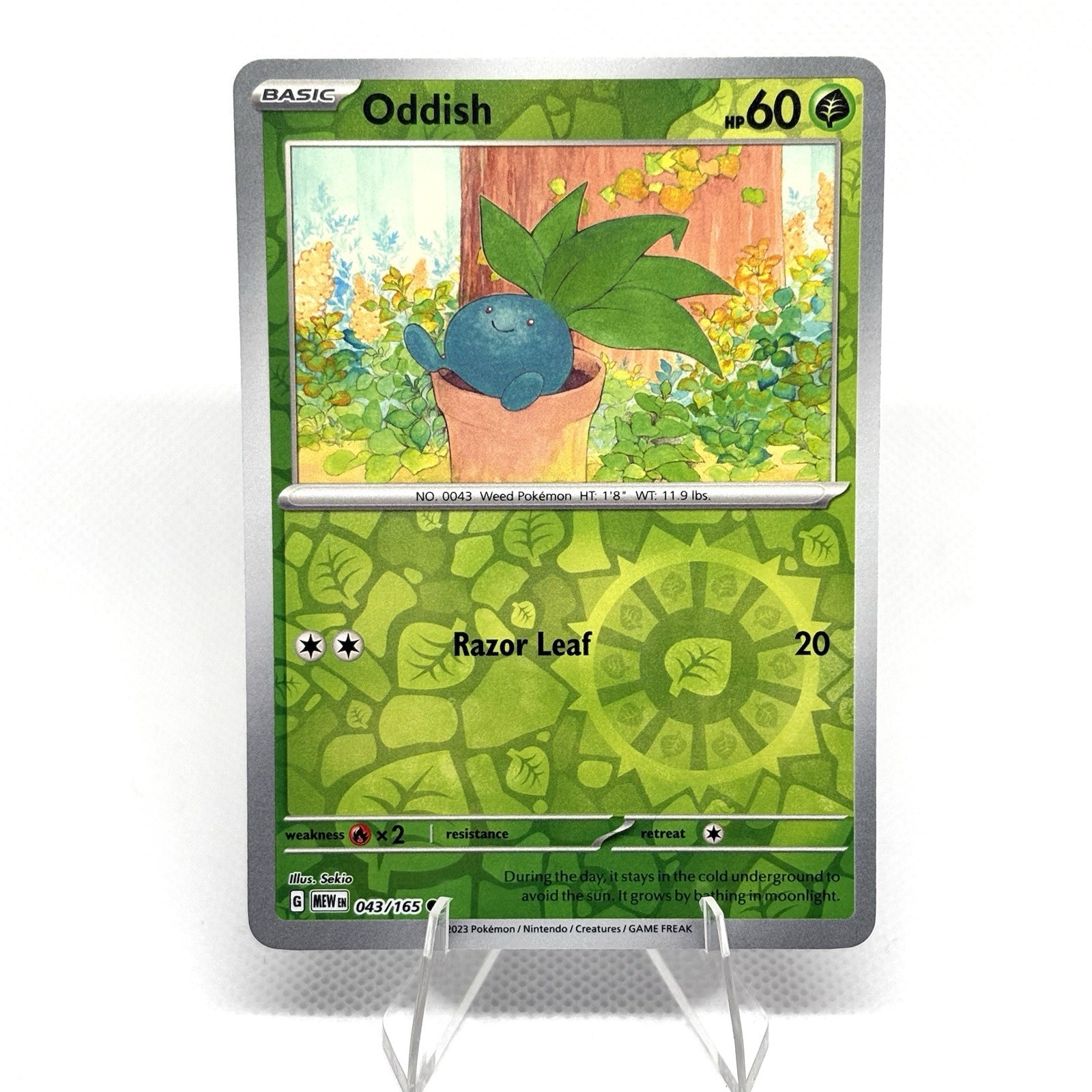 Pokemon Near Mint 151 Reverse Holo Oddish 043/165
