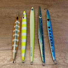 Metal Jig Set Offshore Fishing 5 Pieces, Salmon & Tuna Lures, Used