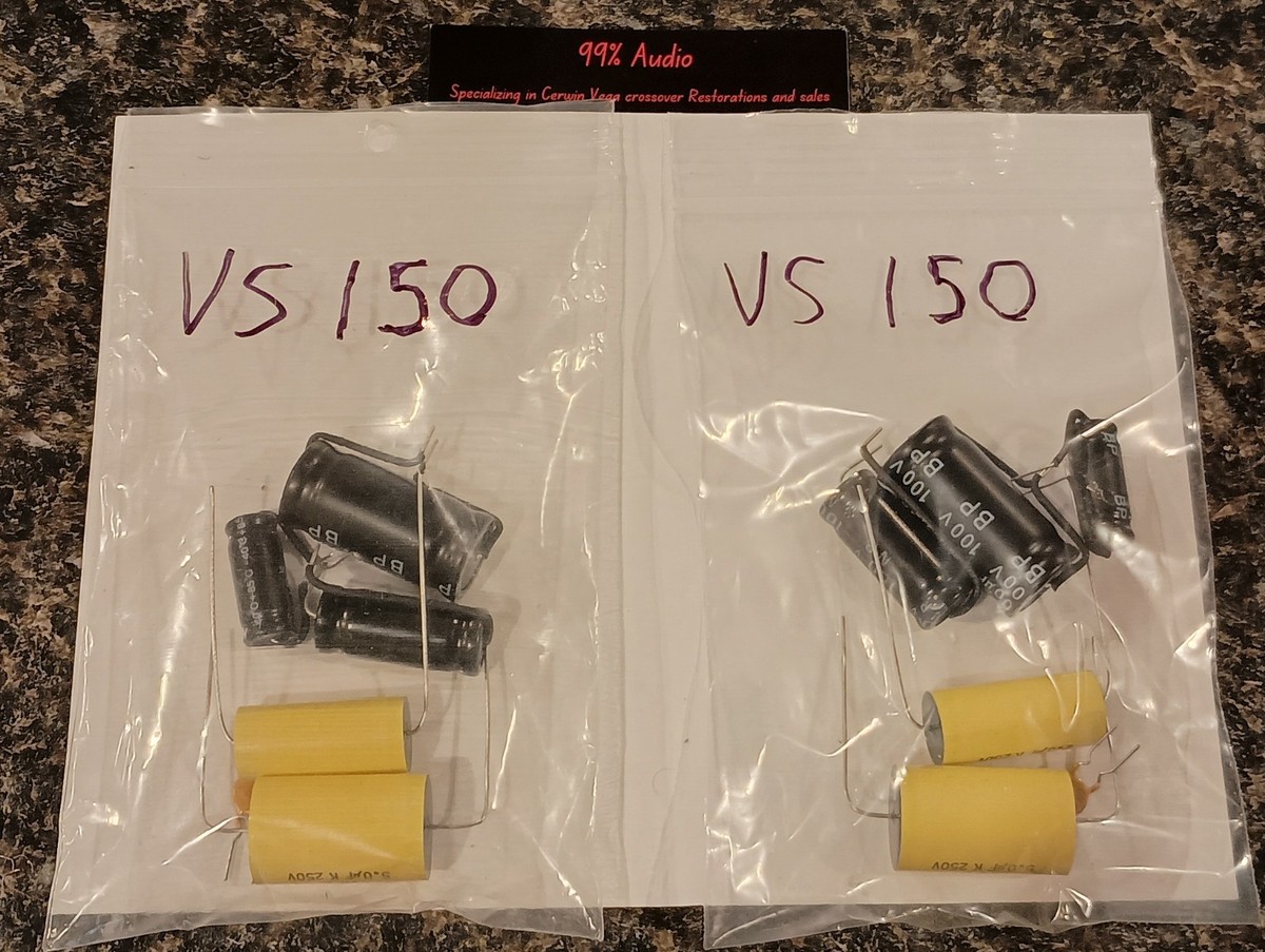 Cerwin Vega Vs 150 Crossover Capacitor Restoration Kit For 1 Pair