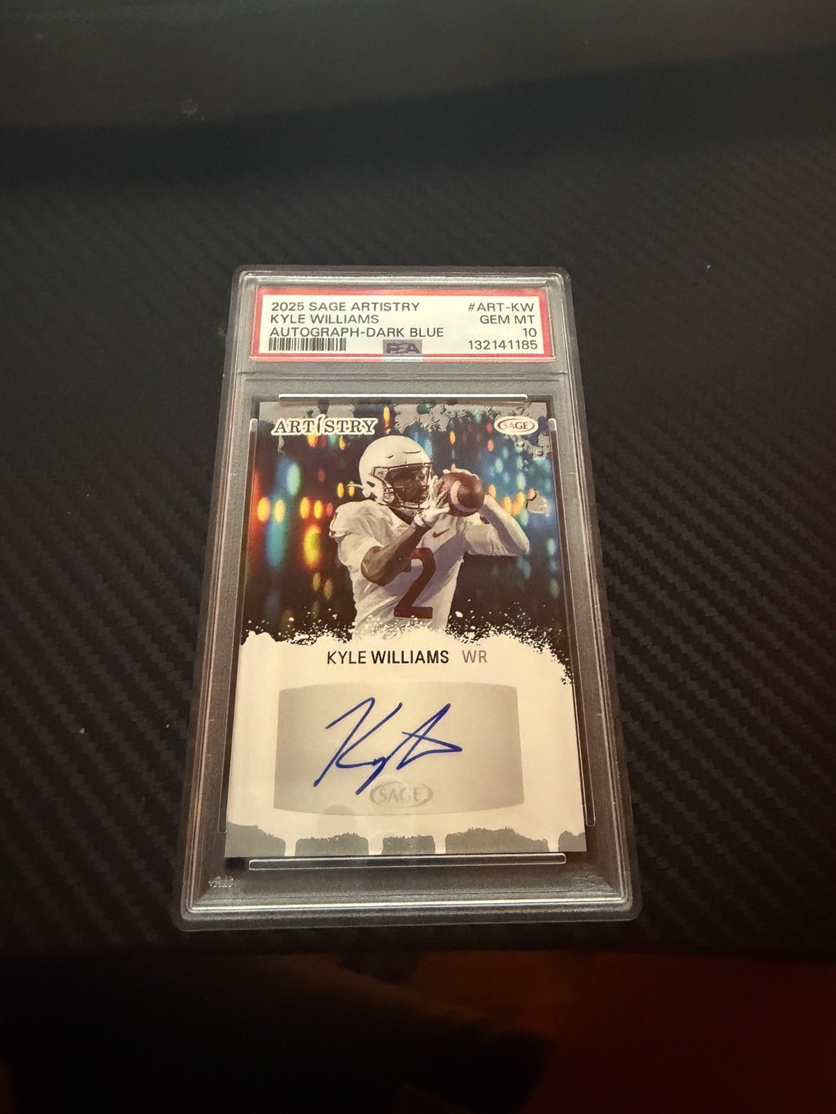 Kyle Williams Sage Artistry Autographs #ARTKW Dark Blue