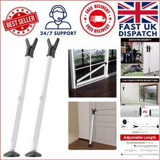 Iron Door Stoppers - 2-Pack Adjustable Security Bars for Home & Apartment