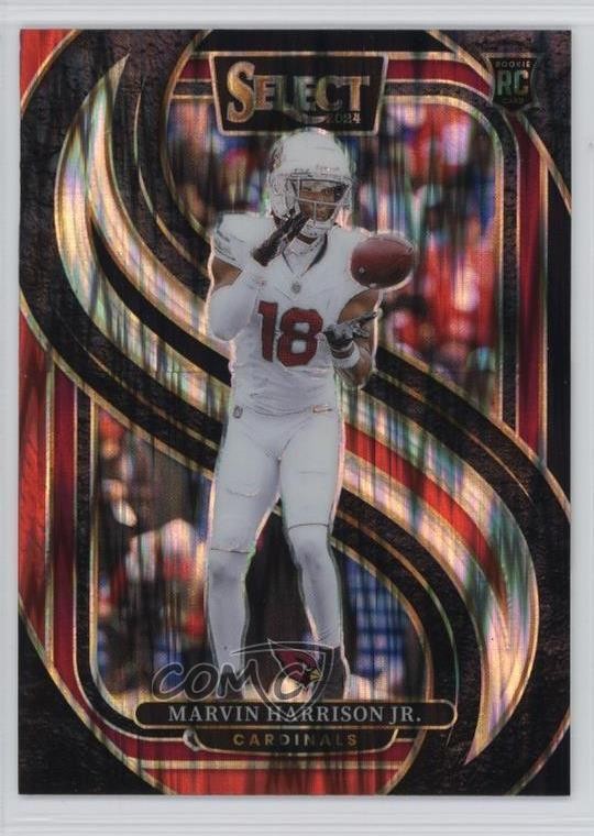 2024 Select Premier Level Black & Red Shock Prizm Marvin Harrison Jr Rookie RC