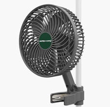 2 X MARS HYDRO Clip-On Fan Grey Electric 3 Speed Push Button Adjustable Tilt 20W