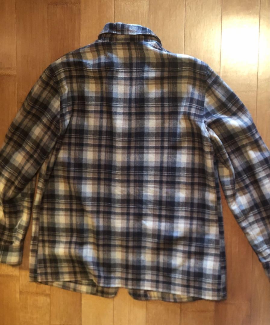 PENDLETON Shirt Jacket Virgin Wool Check Size L B… - image 3