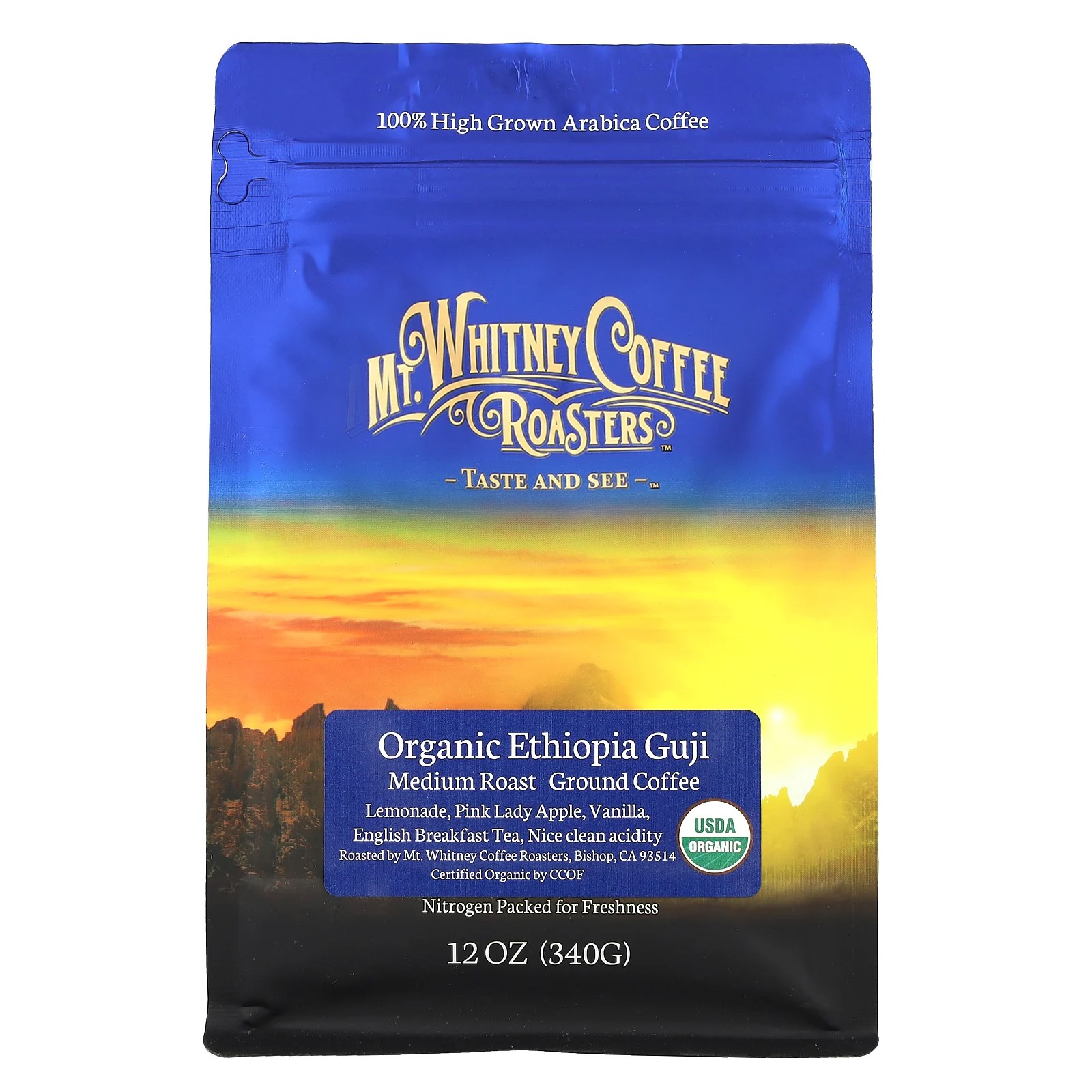 Organic Ethiopia Guji Молотый кофе средней обжарки 12 унций 340 г 4490₽