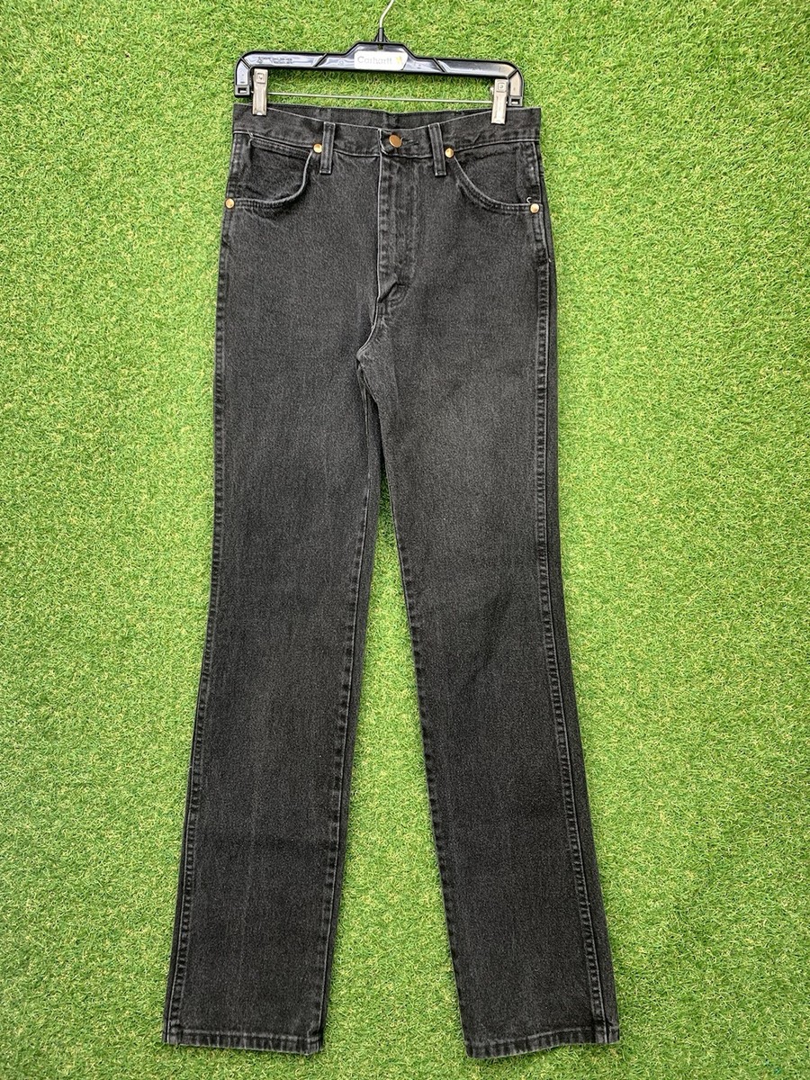 ▪️80‘s【WRANGLER】DENIM PANTS Vintage 80s Wrangler Cowboy Cut Jeans Mens Size 29x36 Black