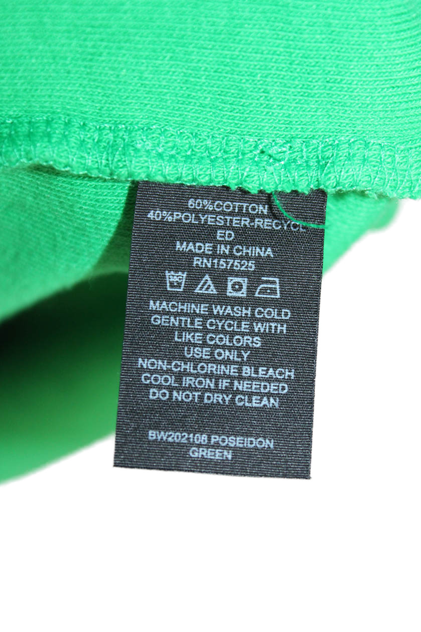 WSLY Women Basic Collared Button-Up Top Green Sho… - image 5