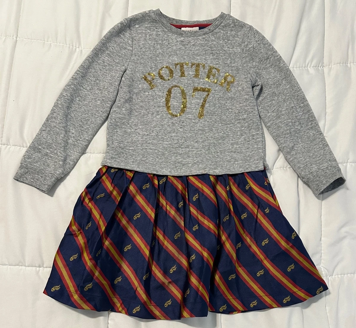 Robe T-shirt Harry Potter - Rayée Bleue - Fille Mini Boden - 7-8 Ans