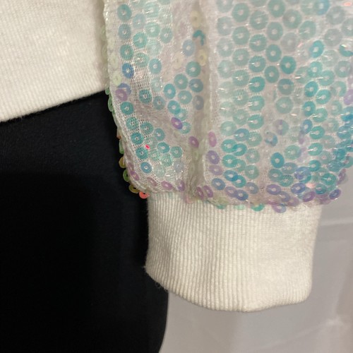 Disney Frozen 2 White Sequin Jacket Girls Size 14/16 XL - Picture 7 of 10