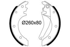 VALEO Bremsbackensatz ohne Radbremszylinder Hinten Rechts Links für 