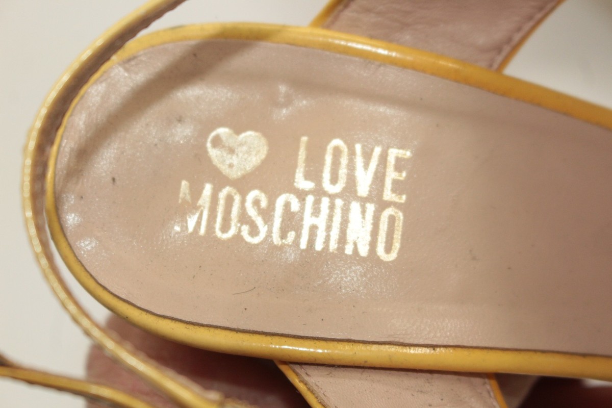 MOSCHINO women shoes sz 8.5 Europe 39 gold leather S9433 View 4