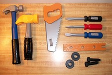 Kids Pretend Play Plastic Toy Tool Set-11 Pieces
