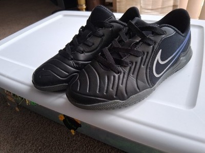 Nike Youth Soccer Shoes Black with Blue Accents