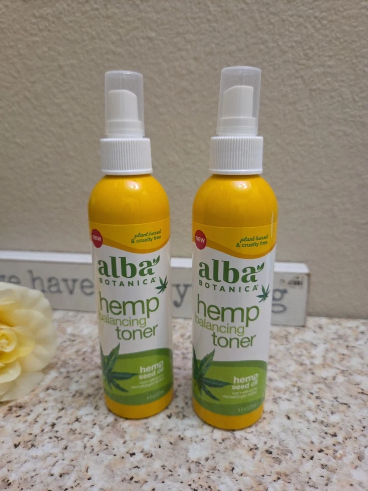 Tónico equilibrador de cáñamo Alba Botanica 6 oz aceite de semilla de cáñamo spray lote de 2 cruelty free Foto 2 de 4
