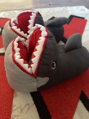 Shark Bite BOYS Slippers S/M (13/1) Monster Feet House Shoes
