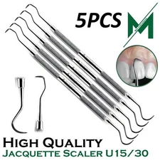 JACQUETTE SCALER U15-30 DENTAL HAND INSTRUMENTS PRO DENTIST PICK TOOLS 5PCS SET