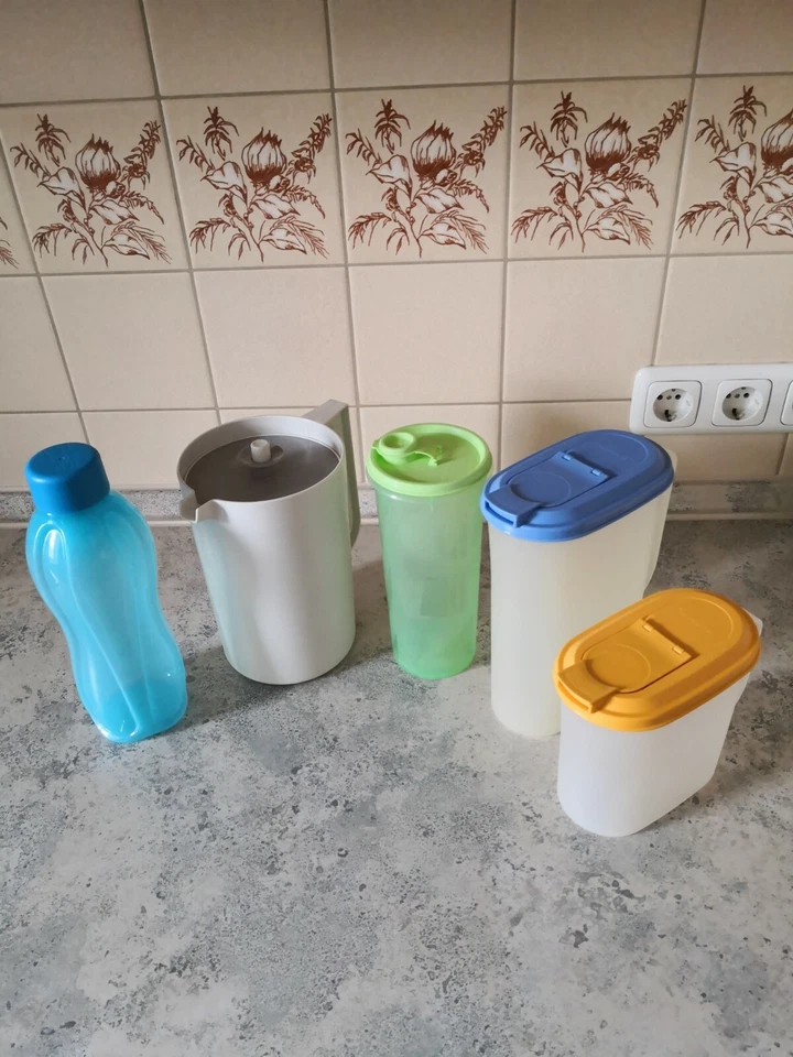 TUPPERWARE /// Getränkebehälter Kannen Flasche Mixer 5tlg ***Gebraucht*** - Bild 2 von 4