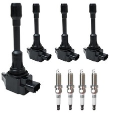 4 UF549 For Nissan Altima Sentra rogue versa Spark Plugs and Ignition Coil packs
