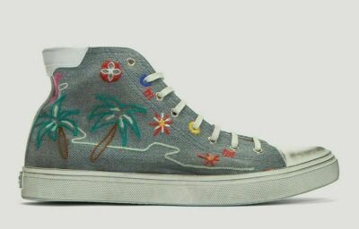Saint Laurent Ysl Bedford High Top Sneakers Shoes Trainers 44 | eBay