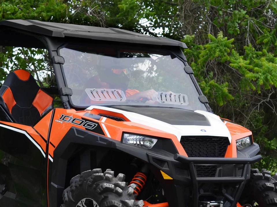 Parabrisas completo ventilado resistente a arañazos SuperATV Polaris General 1000/1000 4 Foto 3 de 4