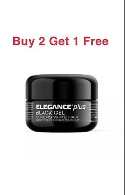 1x Elegance Plus Black Gel 100ml - Cover White Hair Original  جل اليجانس اسود