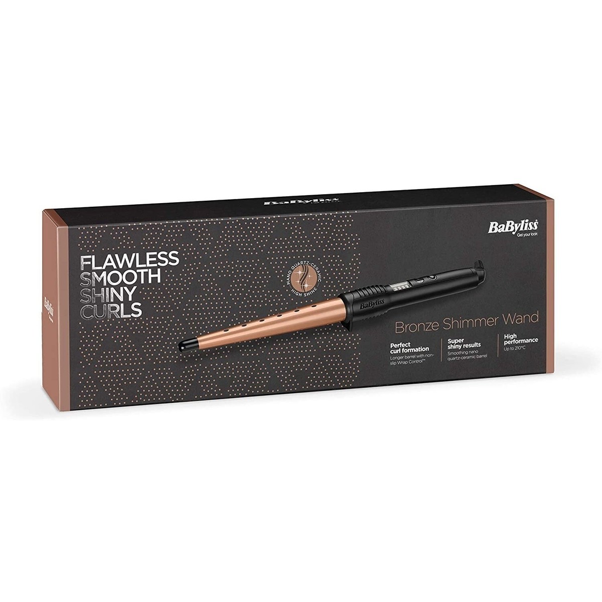 BaByliss 2354U Pearl Shimmer Hair Wand Corded Extra-Long Barrel 30