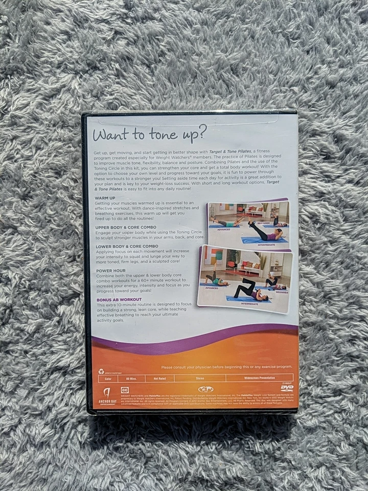 WEIGHT WATCHER TARGET & TONE PILATES 2012 DVD ONLY 2 COMPLETE WORKOUTS - NEW - Image 2 of 4