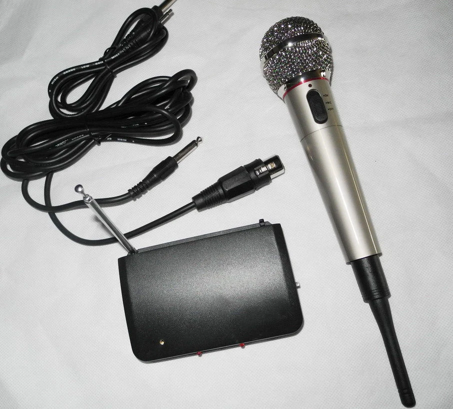 Wired Wireless Handheld Stand-Held Mic Microphone Transmitter Can for PA System - Image 3 of 4