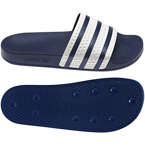 Absoluut rand Consulaat adidas ADILETTE Slides Sandals Mens White Navy Blue Beach Flip Flops G16220  | eBay