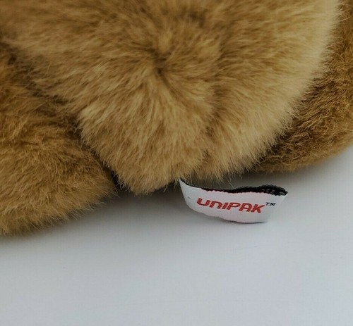 Vintage Unipak Teddy Bear Plush Stuffed Animal Jointed 1990 black eye bandage - Picture 8 of 9