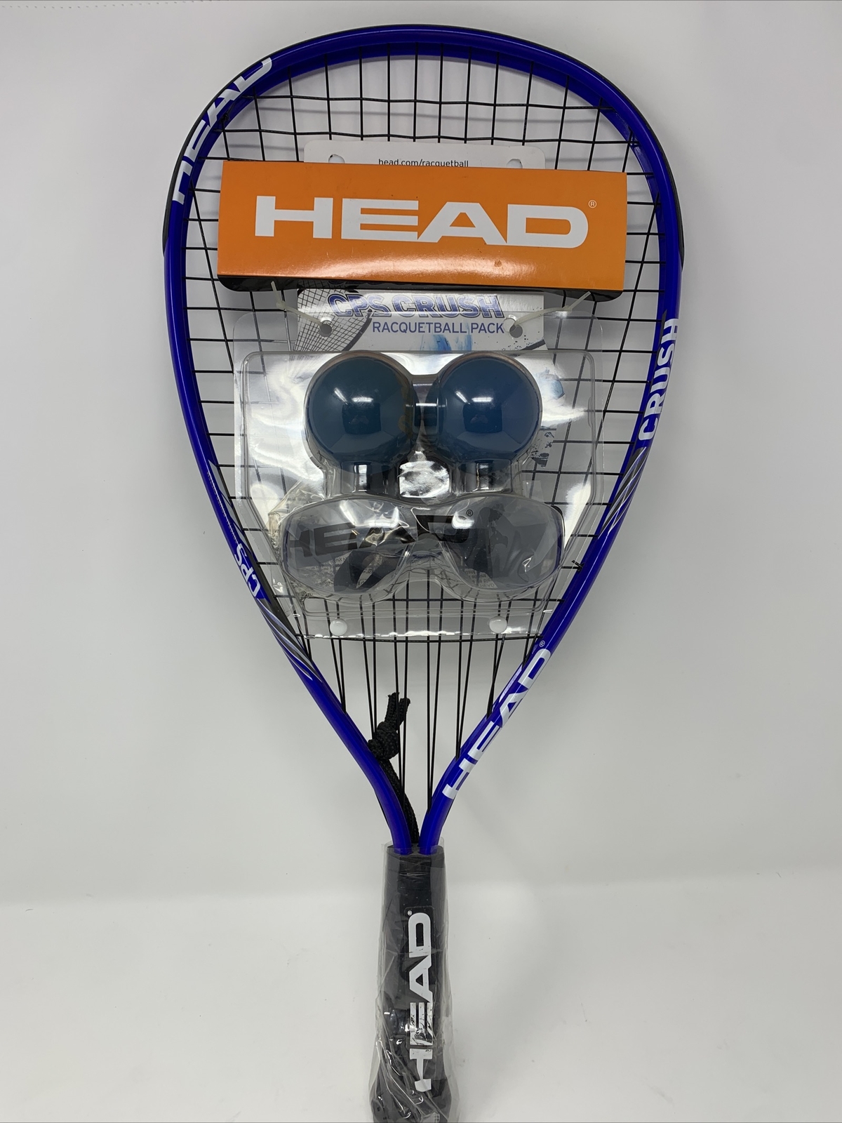 Head CPS Crush 3 5/8” Racquetball Racquet Pack New with Balls and