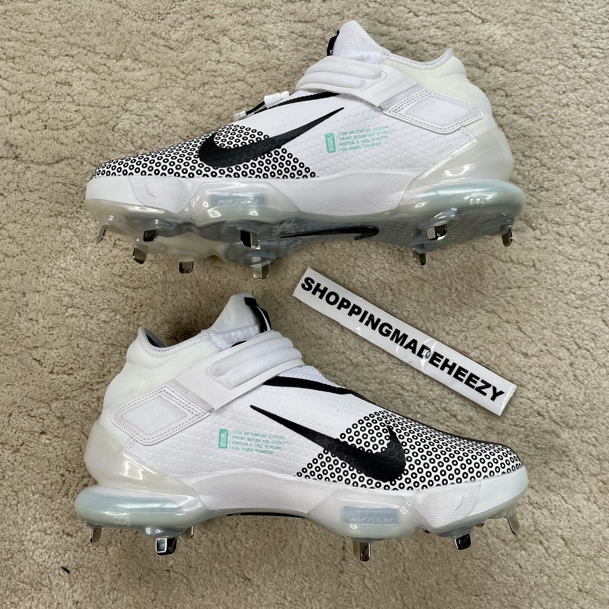 Size 10 - Nike Force Zoom Trout 7 White Black for sale