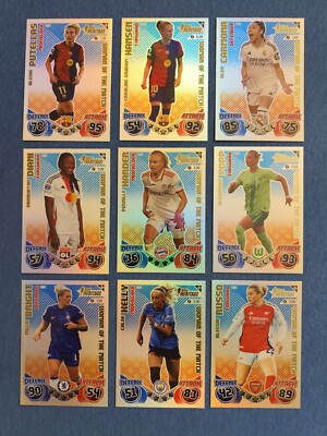 Topps Match Attax Extra 24/25 Alle 9 WOTM Set Heritage Full UWCL 2024/2025