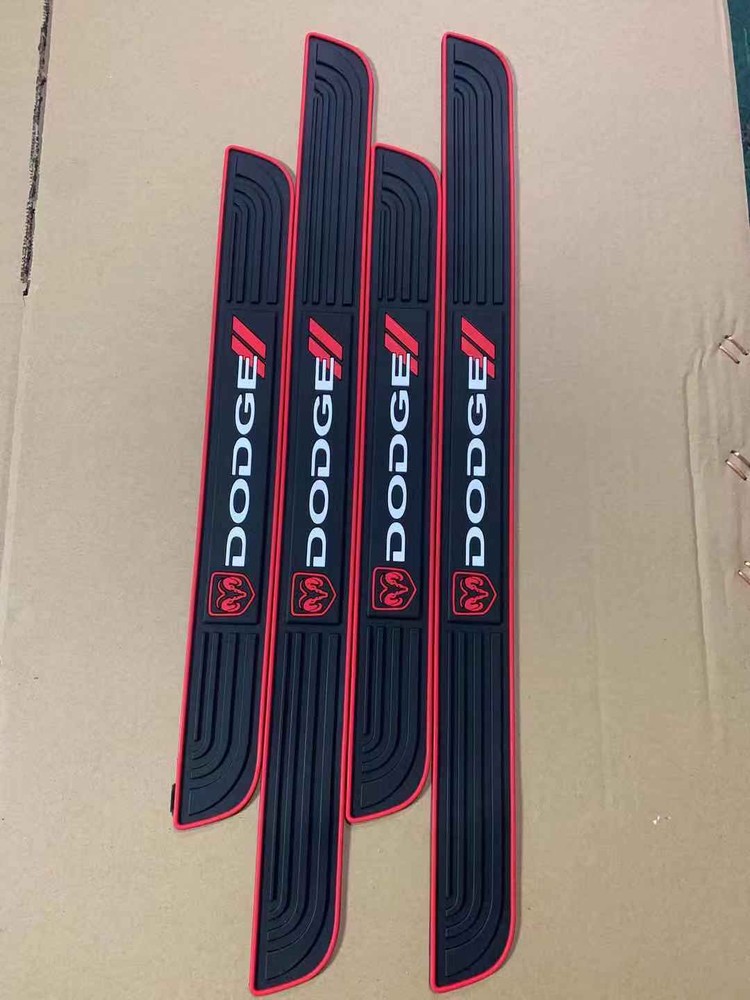 4PCS Black Car Door Sill Scuff Cover Panel Step Protector For Dodge Accessories